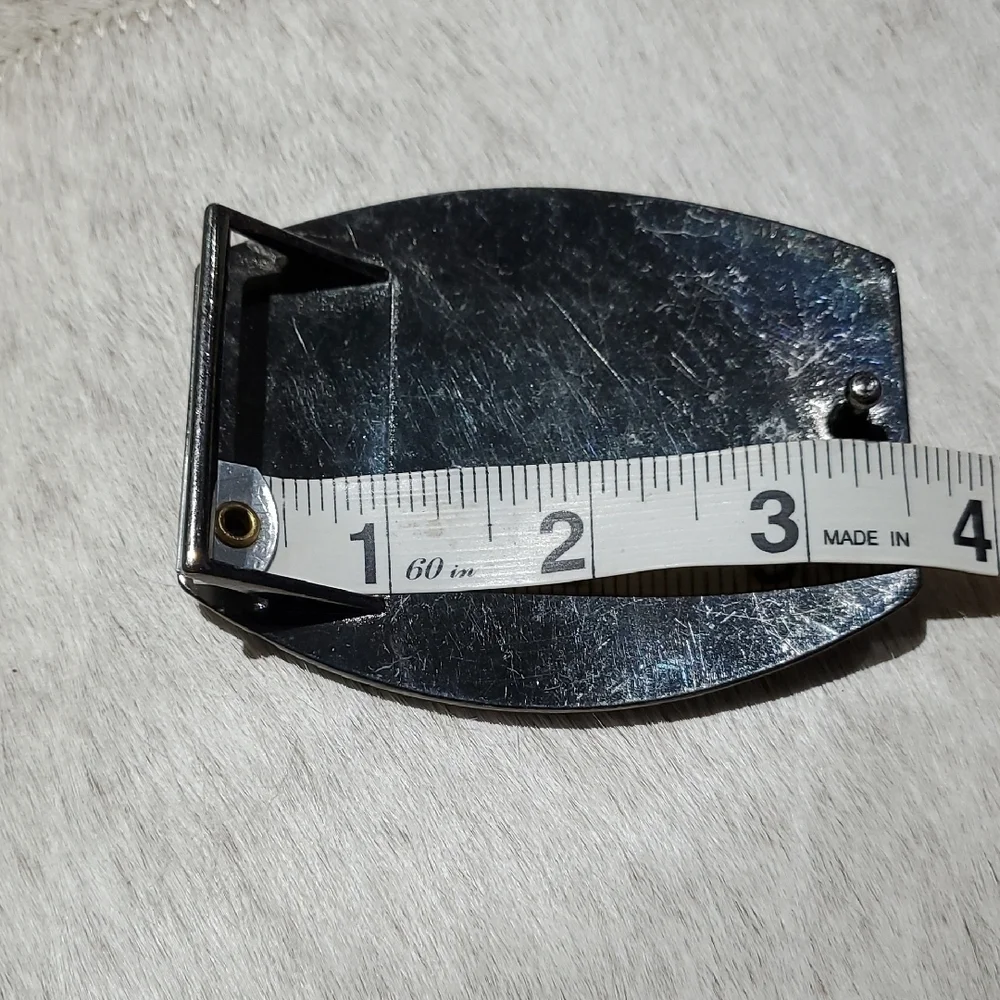 Guess Black and Silver Cross Belt Buckle